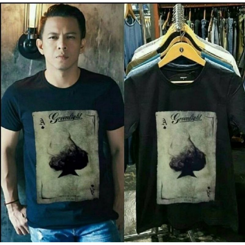 Kaos distro pria / kaos greenlight original / kaos greenlight ariel noah