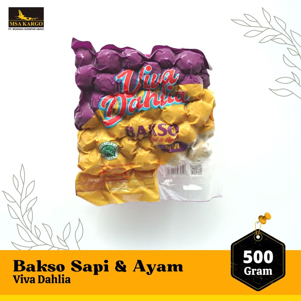 Jual Bakso Sapi Dan Ayam Viva Dahlia 500 Gram Frozen Food Bakso Sapi