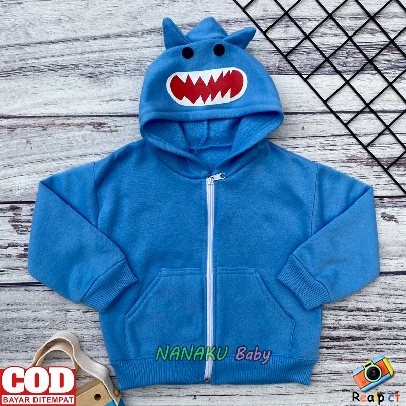 Jaket Bayi Karakter Hoodie Bayi Usia 3-12 Bulan Anababy