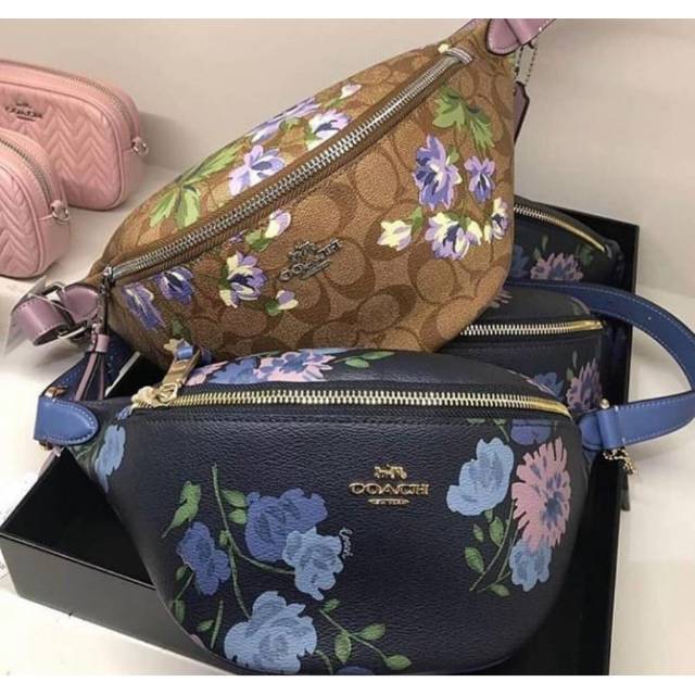 Coach Fanny Belt Bag In floral bunga tas selempang original authentic asli