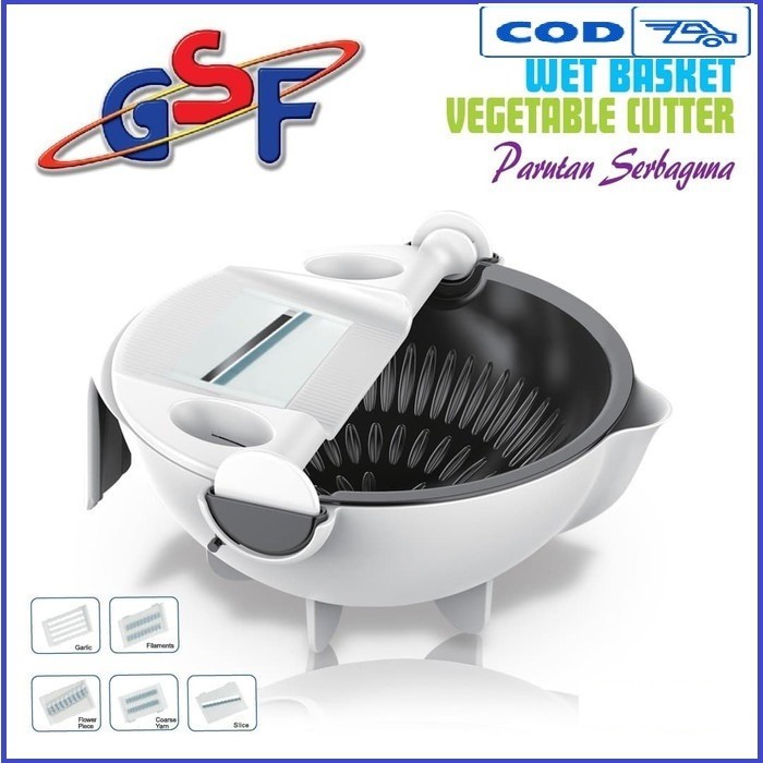 GSF parutan serbaguna wet basket vegetable cutter 7108 multi parutan