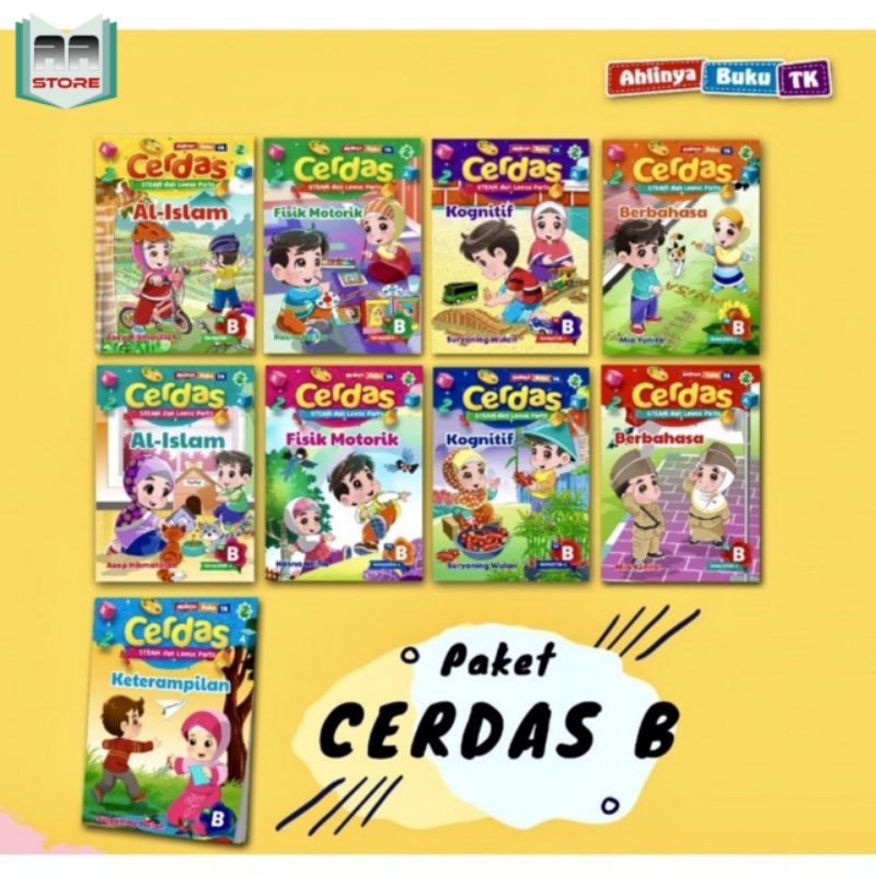 Buku TK/PAUD - Paket Cerdas Steam & Loose Part TK A & TK B (9 Buku)