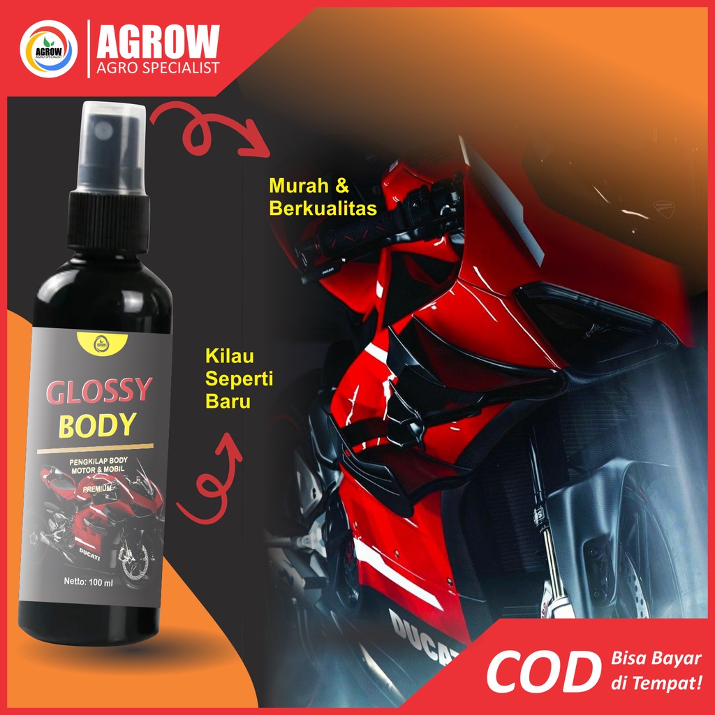 Glossy Body Polish Pengkilap Body Motor Mobil Semi Coating Nano Ceramic Wax Spray Sealant Guard Pelindung Cat Pengkilat 100ml