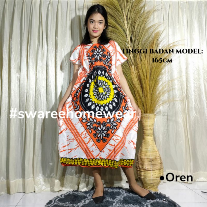 Baju Wanita Kekinian Jumbo Gemuk Modis Remaja Cewek Dewasa Pakaian Perempuan Hamil Bumil Friendly Tali Dada Terbaru Bahan Rayon Murah Harga Grosir Ukuran LD 120 Besar Dress Kelelawar Lowo Tidur Cewe Santai Motif Batik Warna Modern Bisa COD Gratis Ongkir