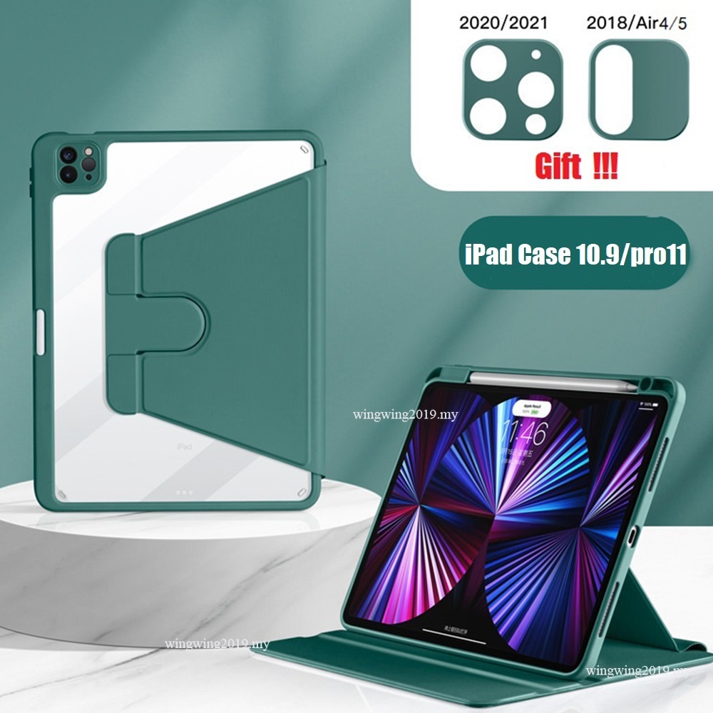 Case Hybrid Transparan Ultra Slim Holder Pensil Untuk iPad 10.2 &quot;9th / 8th / 7th Generation 2021 / 2020 / 2019