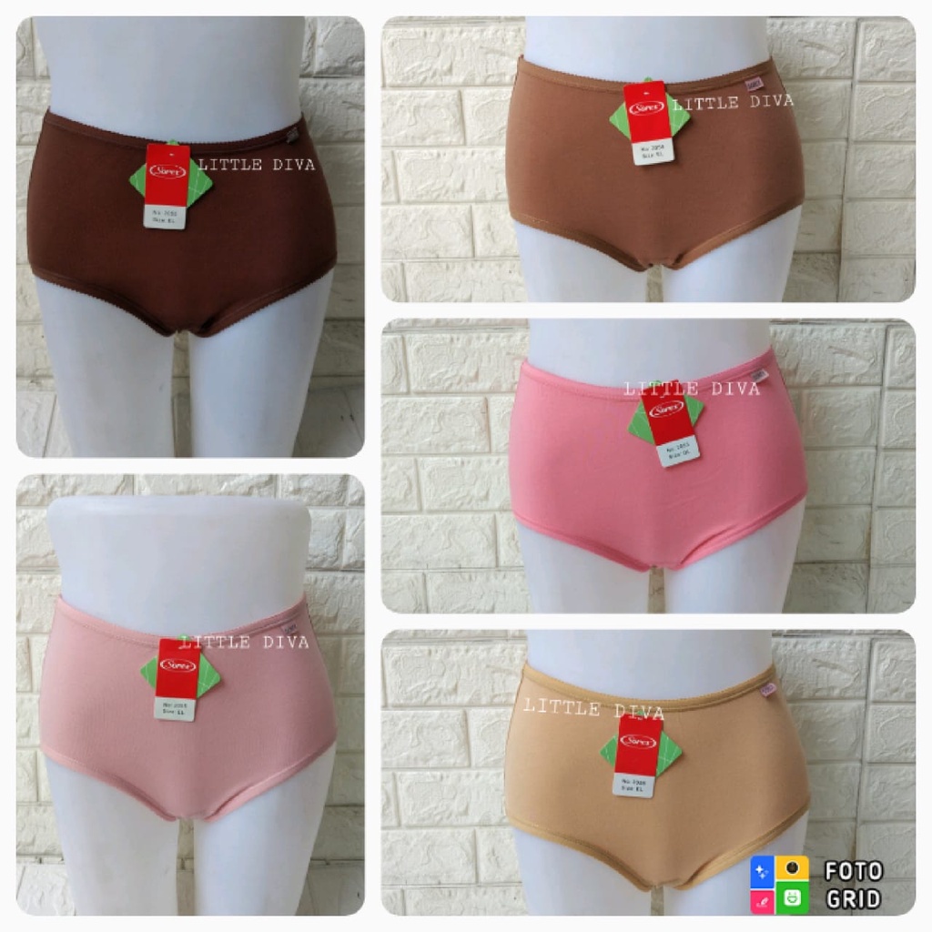 Celana Dalam Sorex 2055 CD SOFT COMFORT size M L QL cewe All Day  polos jahitan belakang midi wanita