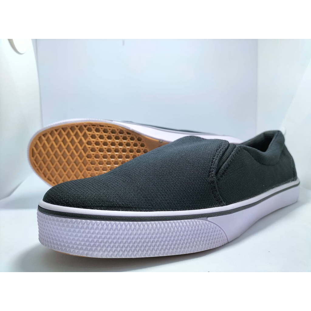 Sepatu Vans Slip On Black White Hitam Putih Waffle ICC Sneakers Sekolah Kerja Kuliah Kets Pria Murah TERJANGKAU BERKUALITAS kekinian