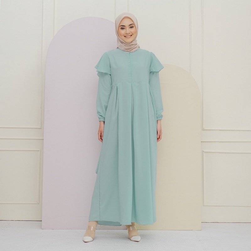 Restock !! Rinjani Dress (gamis polos) (gamis busui friendly) / gamis lebaran