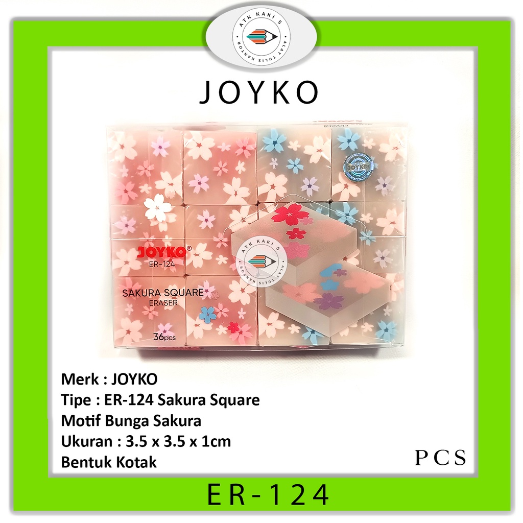 

JOYKO Hapusan Pensil ER-124 Sakura Square - Pcs