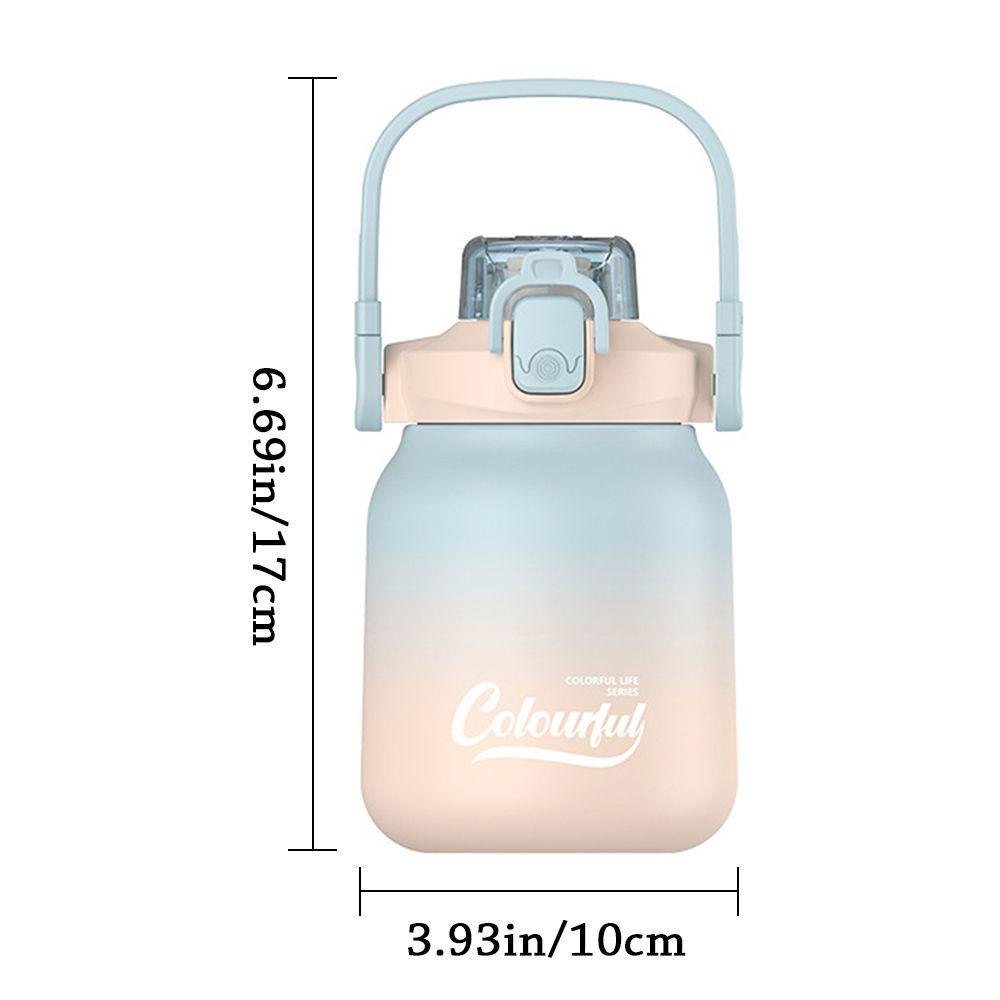 Preva 620ml Vacuum Flasks Kreatif Kapasitas Besar Gelas Isolasi Jerami