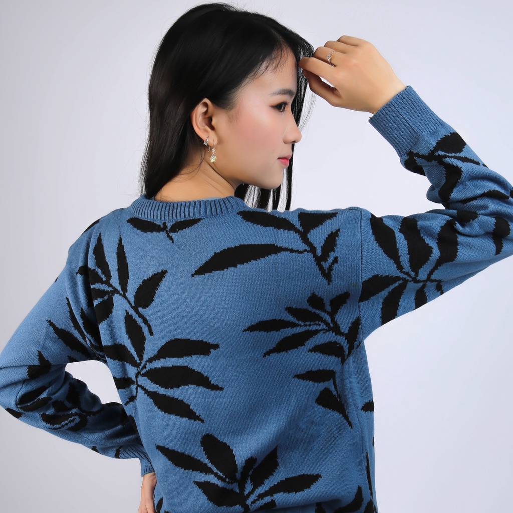 premium sweater kardigan rajut motip BUNGA