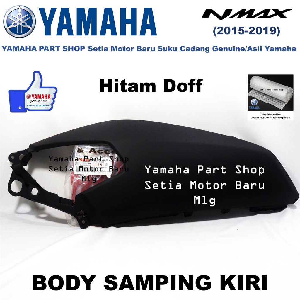 Cover Side Bodi Body Samping Hitam Doff Mat Mate Black Kiri Kiri N Max Nmax Old Asli Yamaha