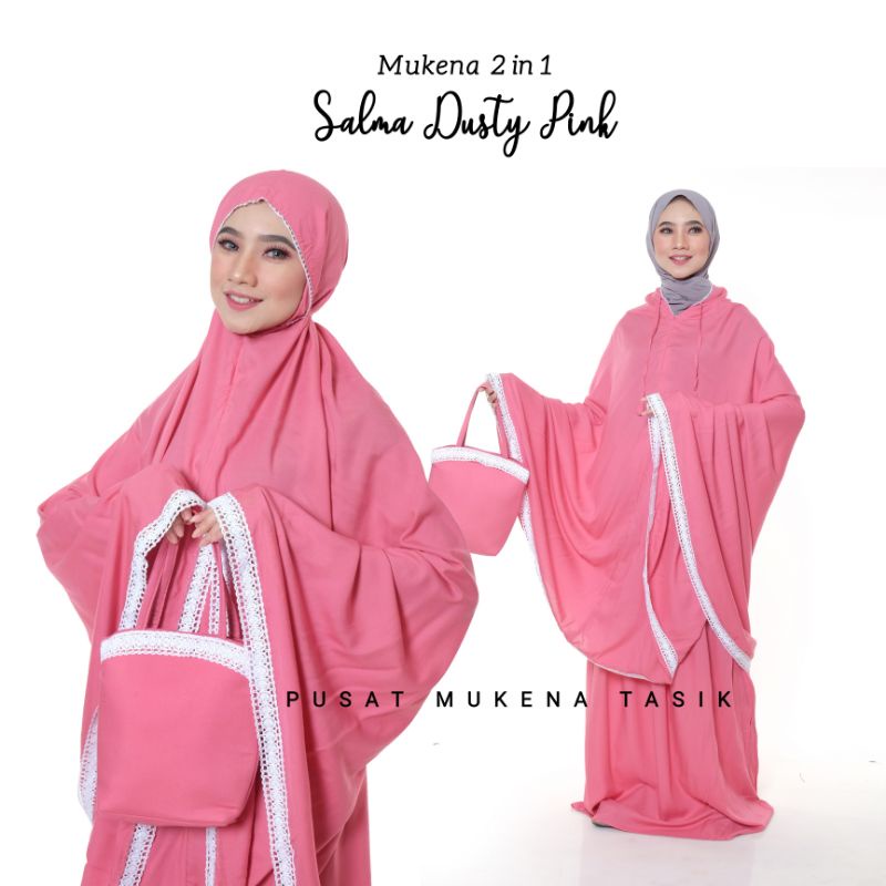 PUSAT GROSIR MUKENA DEWASA 2in1 BALI SALMA | KATUN RAYON MUKENA AUREL TERMURAH TRAVELLING ADEM