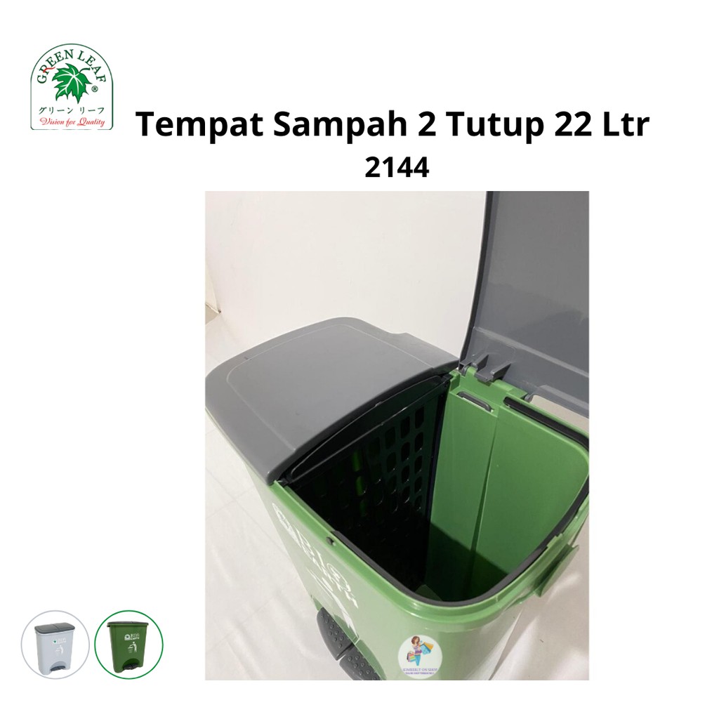 Green Leaf Tempat Sampah BIO Injak 22 Liter 2144 Dustbin