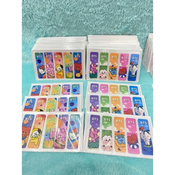 

Pembatas Kertas BT21/BTS /Bookmarks 1pax 100pc 5 motif x 20 pc