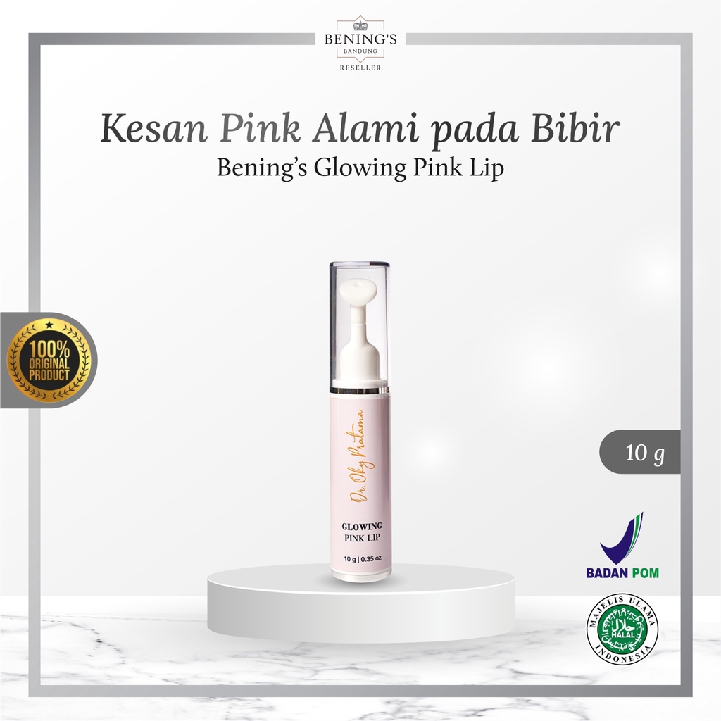 Glowing Pink Lip Bening Skincare Dr Oky Pratama Benings Clinic Perawatan Pencerah Pewarna Bibir Alam