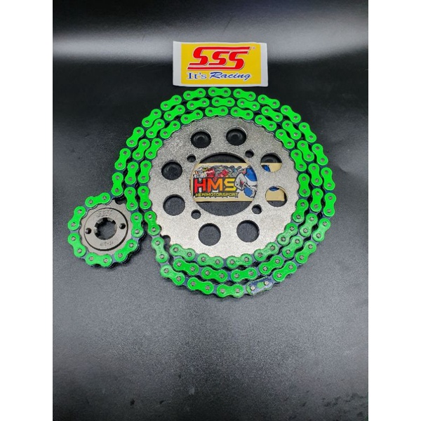 Gir gear Set SSS 415 Tipis Rx King,Jupiter Z,Vega, Vega R New,Jupiter MX, Jupiter MX New Rantai Gold-2