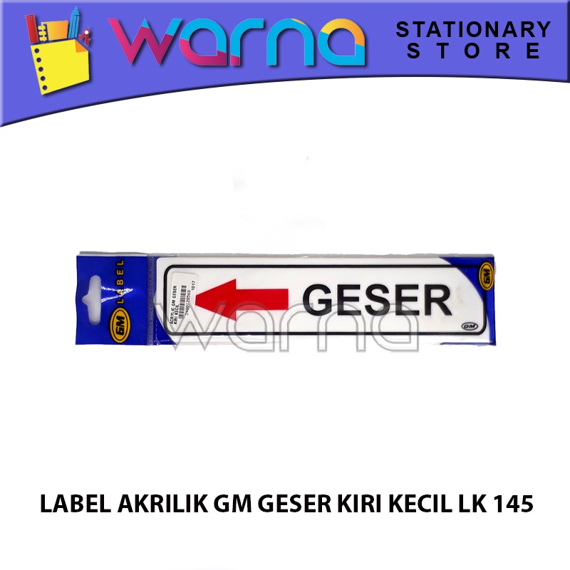 

LABEL ACRYLIC GESER KIRI KECIL LK 145