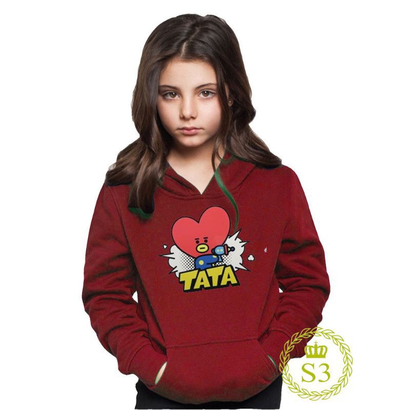 jaket hoodie anak bts21 tata jaket sweater KPOP bts21 anak anak cewek/cowok