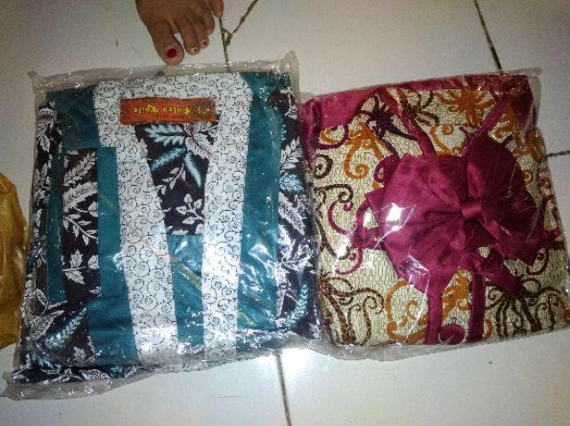 Sarimbit Gamis Couple Longdress Pesta Couple 064 Maura Couple - Sania Ruffle Batik Couple Ori Ndoro