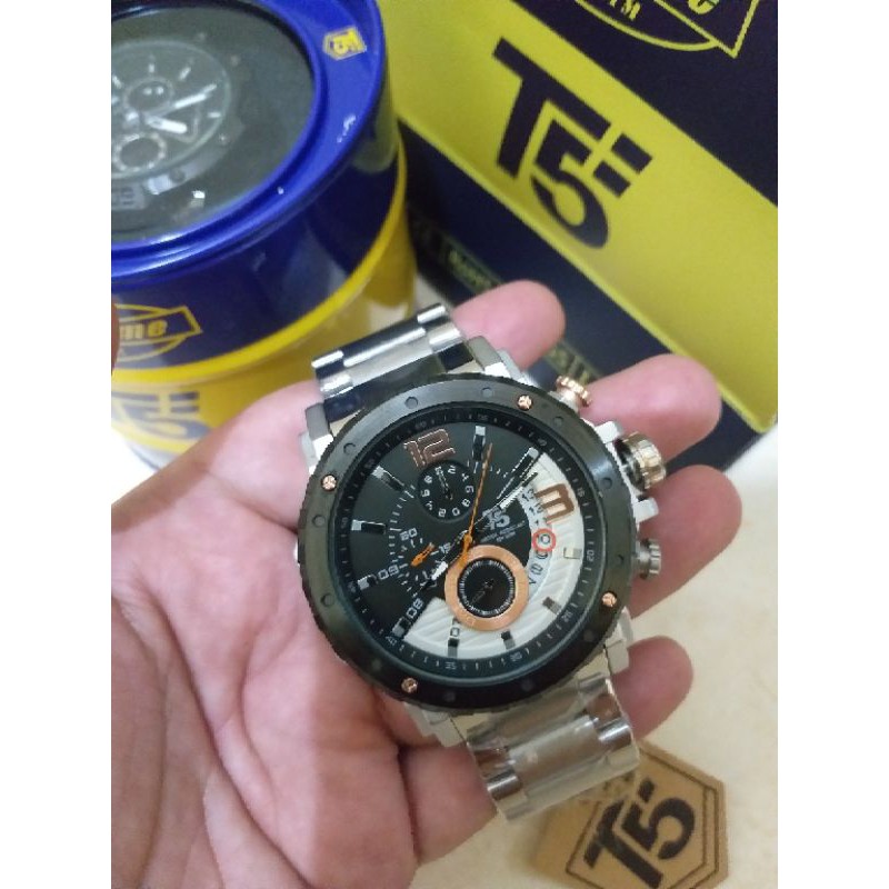 Jam Tangan Pria Keren T5 H 3746 H3746 ORIGINAL Cronograph Water Resist