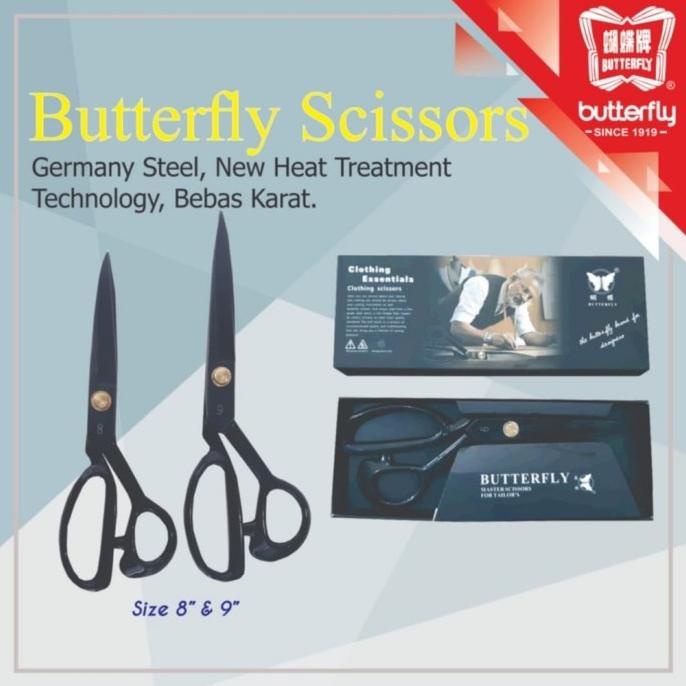 

[BISA COD] Gunting Jahit Potong Kain Gunting Tailor 8 " dan 9 " Butterfly