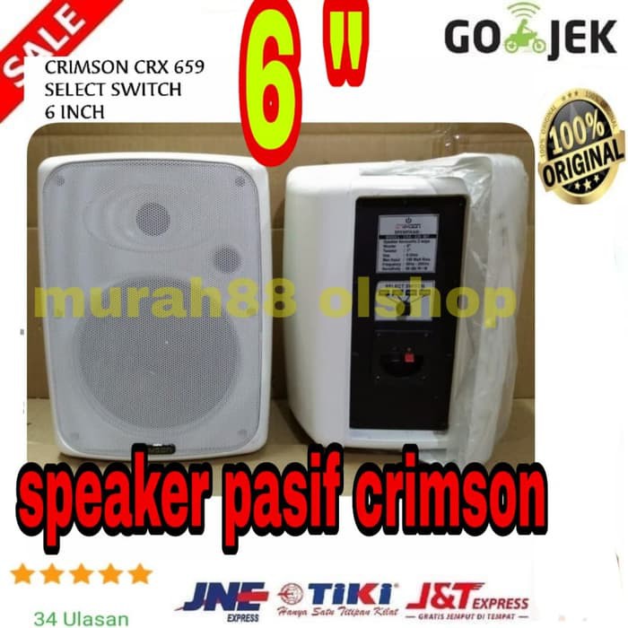 SPEAKER MUSIC VOCAL Speaker Pasif Crimson CRX 659 6 Inc PUTIH