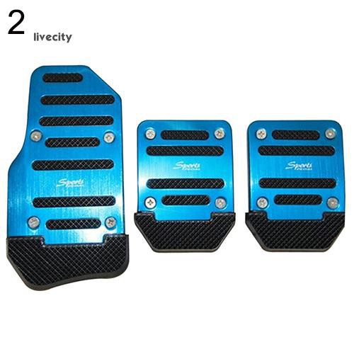 Set 3 Pcs Bantalan Pedal Kopling+Rem+Gas Mobil Manual Anti Slip