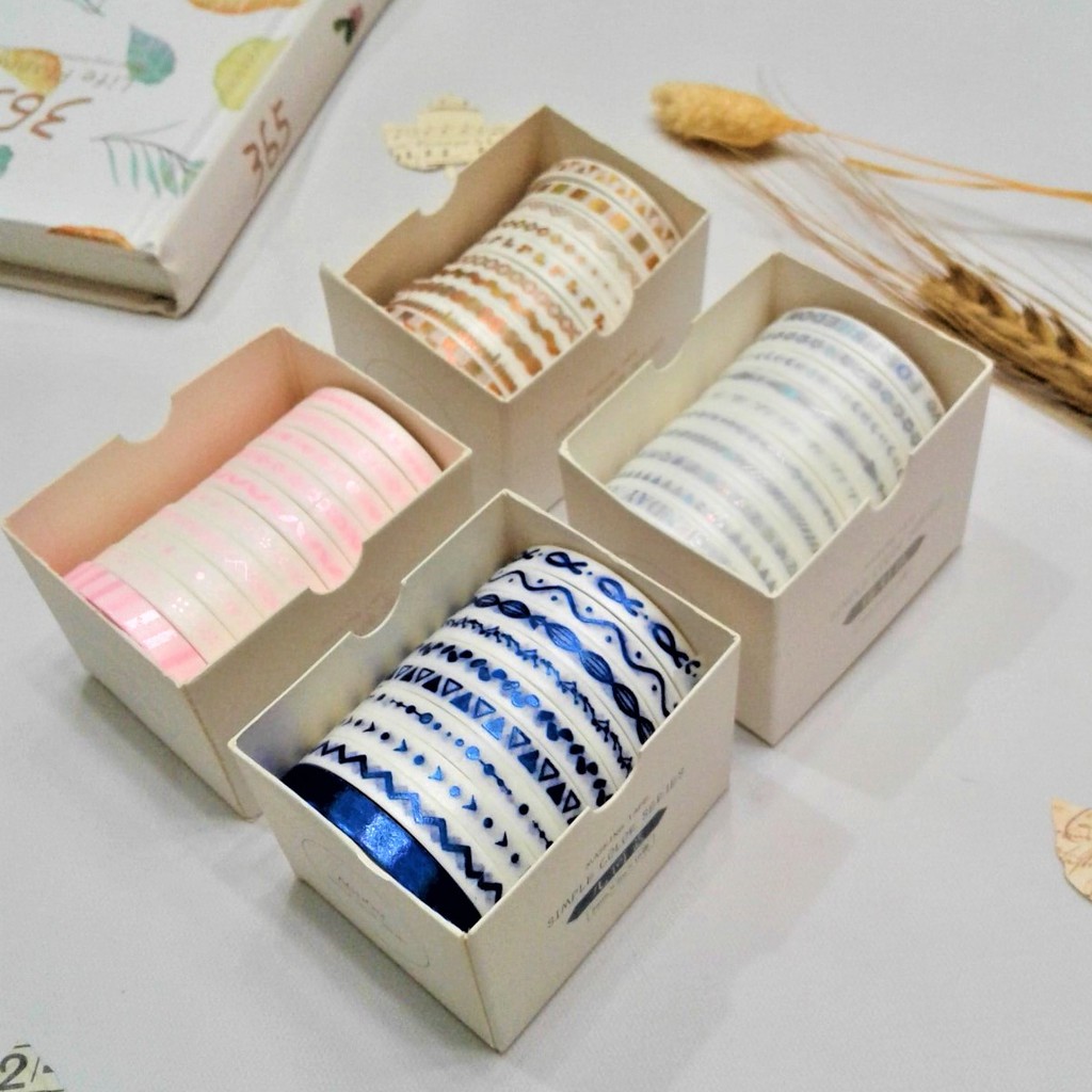 

10 Roll/Set Washi Tape/Bullet Journal Decorative Tape For Journal/Scrapbook/Diary