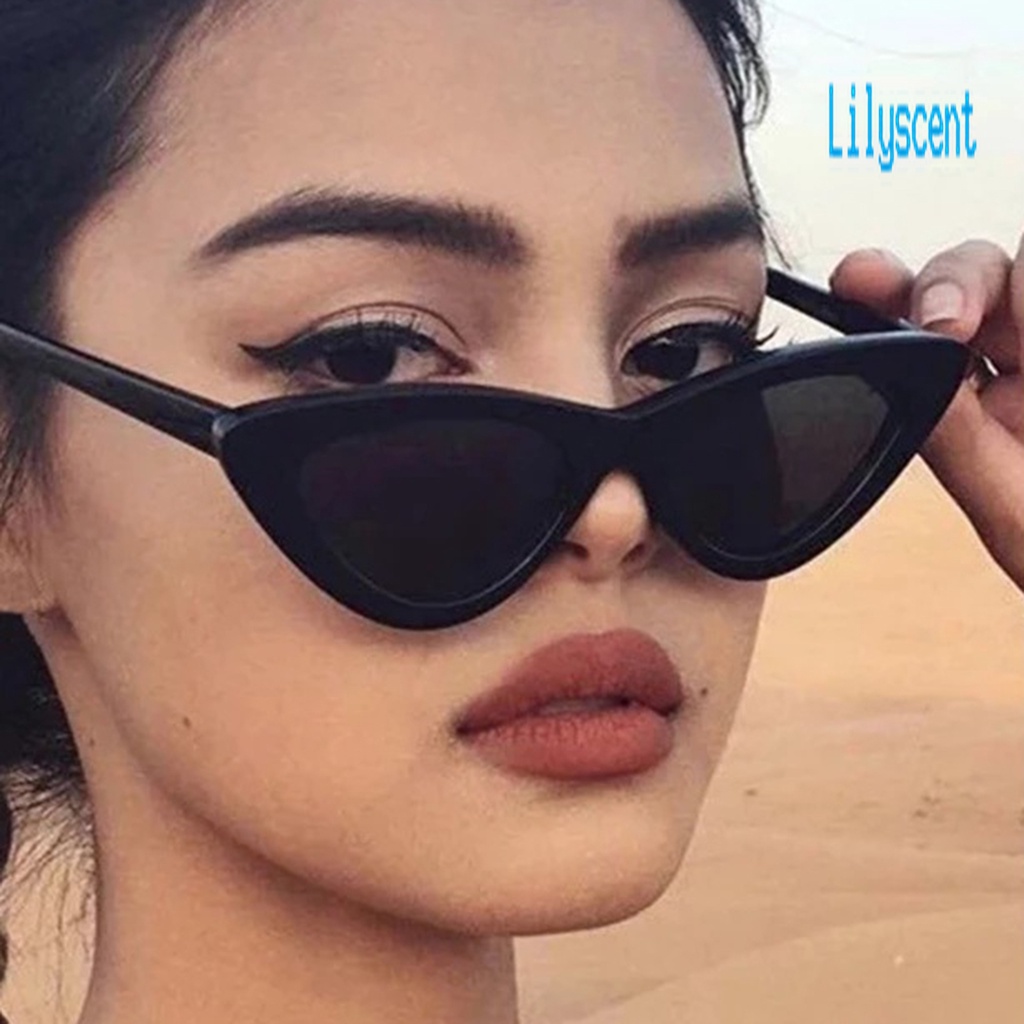 Kacamata Hitam Wanita Model Cat Eye Bahan Plastik Untuk Musim Panas