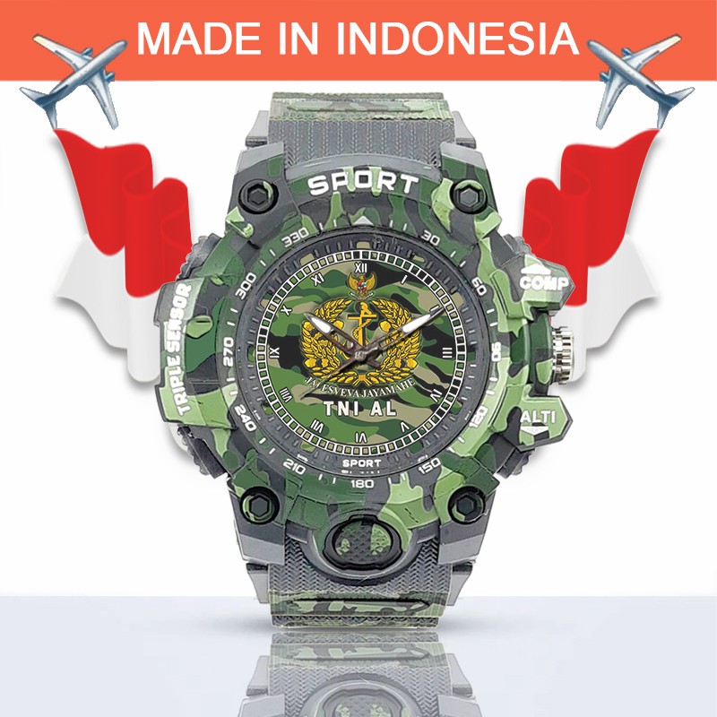 (SPECIAL EDITION) JAM TANGAN LOGO TNI-AL WATER RESISTANT NO.8