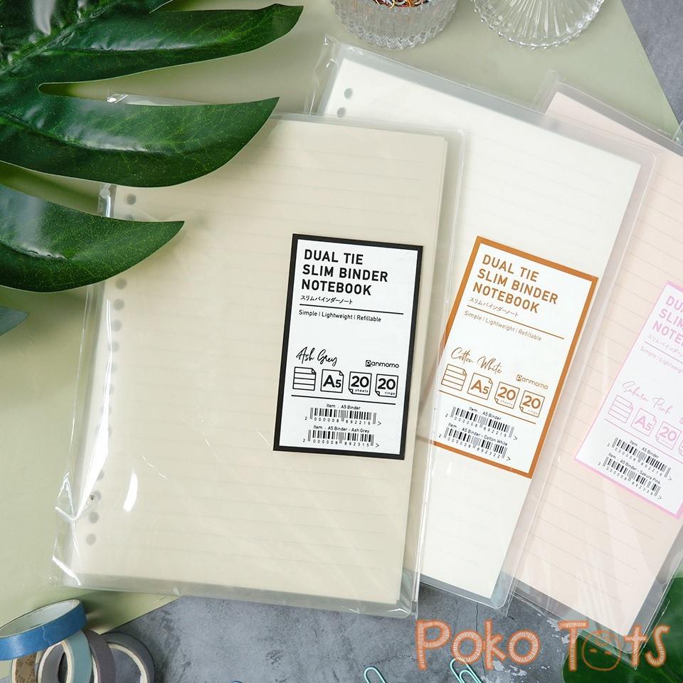 

PMM Dual Tie Slim Binder Notebook B5 Buku Catatan Bergaris Isi Ulang Ukuran B5
