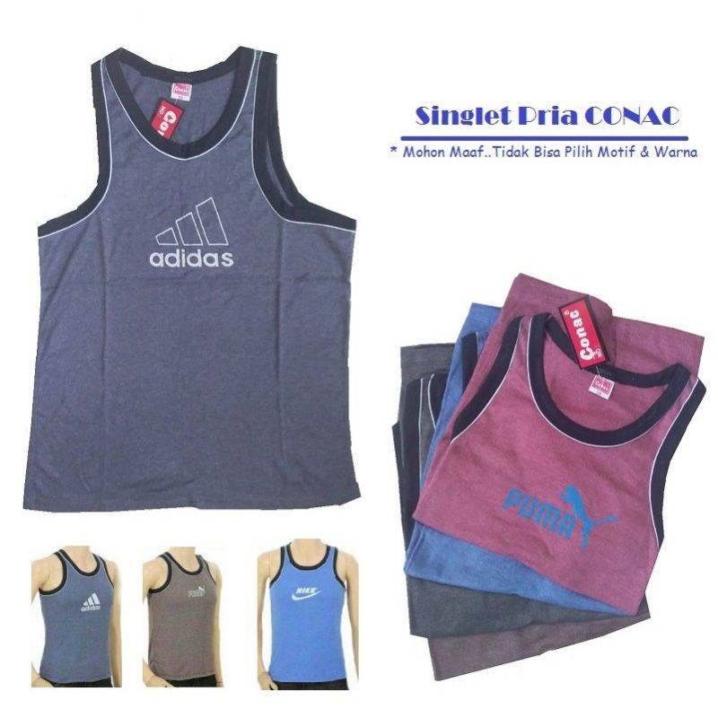 SINGLET PRIA CONAC KAOS DALAM COWOK PAKAIAN DALAM LAKI LAKI