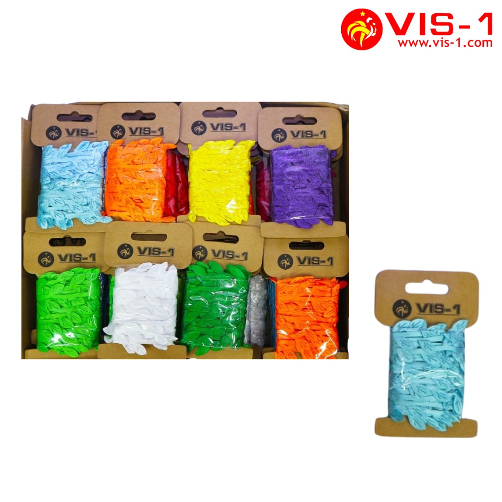 

Tali Goni Daun Warna Warni / Tali Polos Motif Daun Warna Warni / Daun Krajinan / Daun Craft / (Panjang 5M)