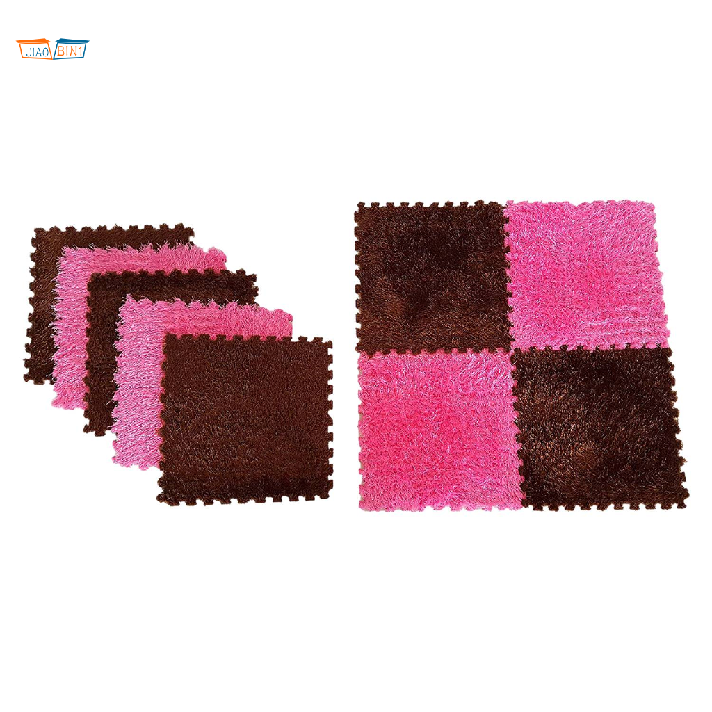 9 Piece Interlocking Foam Eva Fuzzy Mat Flooring Fluffy Carpet Tiles For Kids Perfect For Nursery Decor 9 Piece Interlocking Foam Eva Fuzzy Mat Flooring Fluffy Carpet Tiles For Kids Perfect For Nursery Decor