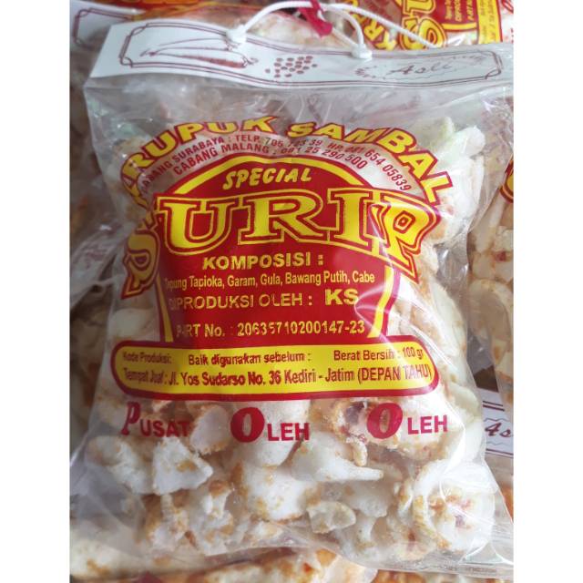 

Krupuk Upil Rasa Sambal Pedas dengan bumbu gula aren Asli Khas Kota Kediri