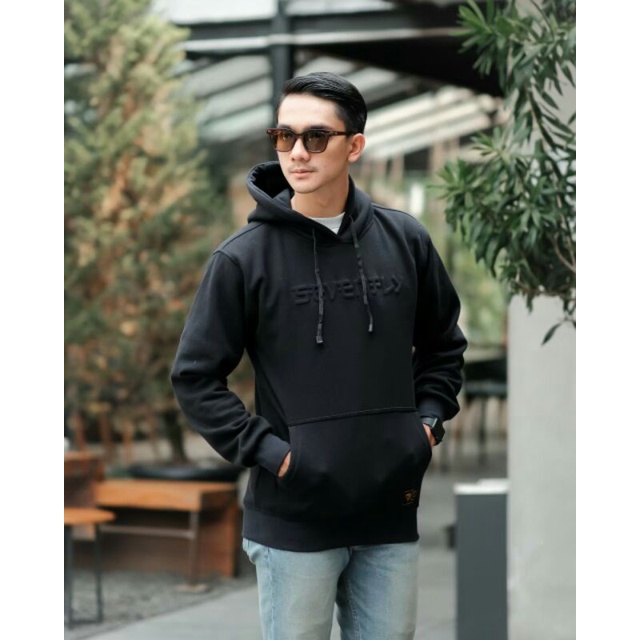 Sweater Hoodie Sevenfly Sweater Pria Sweater Embos