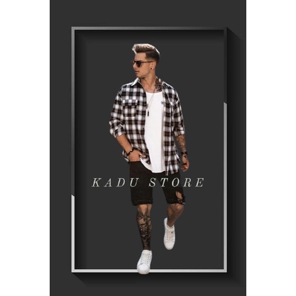 Baru Kemeja flanel cowok distro / kemeja kotak kotak pria