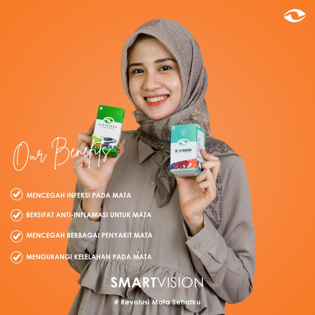 SMART VISION S-EYETECH & S-VISION Suplemen Obat Mata Minus/Silinder Terbaik