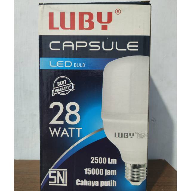 Lampu LED Luby Capsule 28 Watt Cahaya Putih Garansi 2 Tahun