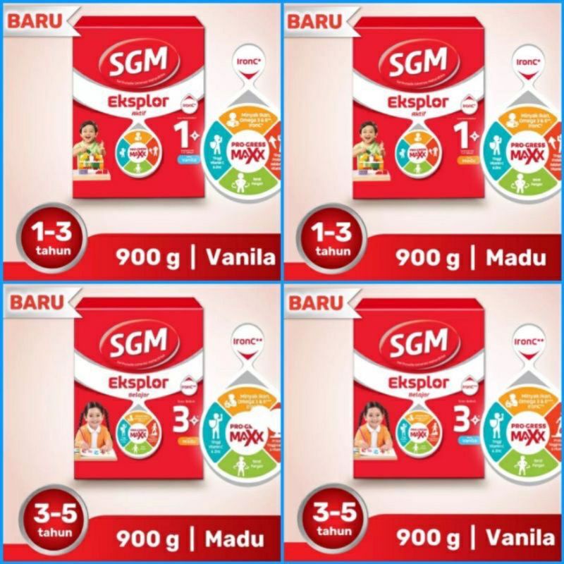 SGM 1/3/5 1+ 3+ 5+ 900GR / 900G / 900 G MADU / VANILA / COKELAT