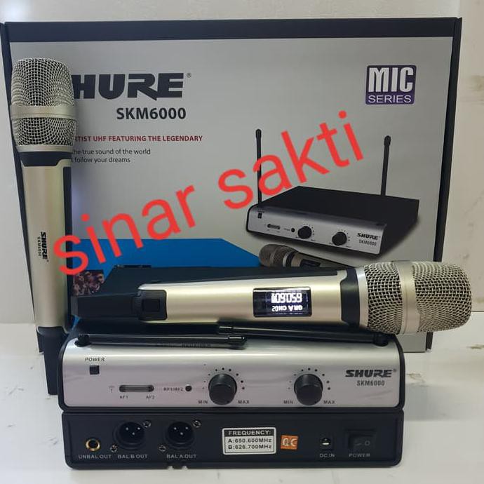MIC/MICROPHONE WIRELESS SHURE SKM 6000/SKM6000 2 MIC PEGANG