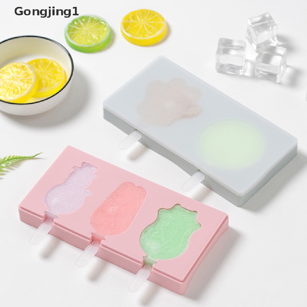 Gongjing1 Cetakan Es Krim / Loli Frozen Diy Bahan Silikon