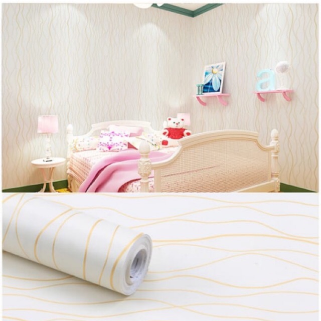 Wallpaper Sticker Dinding Motif WAVE KUNING