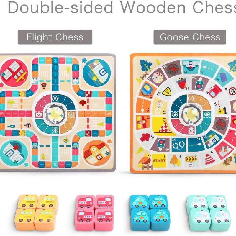 TOP BRIGHT WOODEN CHESS 2 IN 1 - LUDO SNAKE - BOARD GAME - MAINAN EDUKASI ANAK