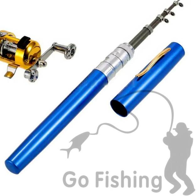 ❆ 1 Set Joran Pancing Pena / Pancingan Mini Bentuk Pulpen ✯