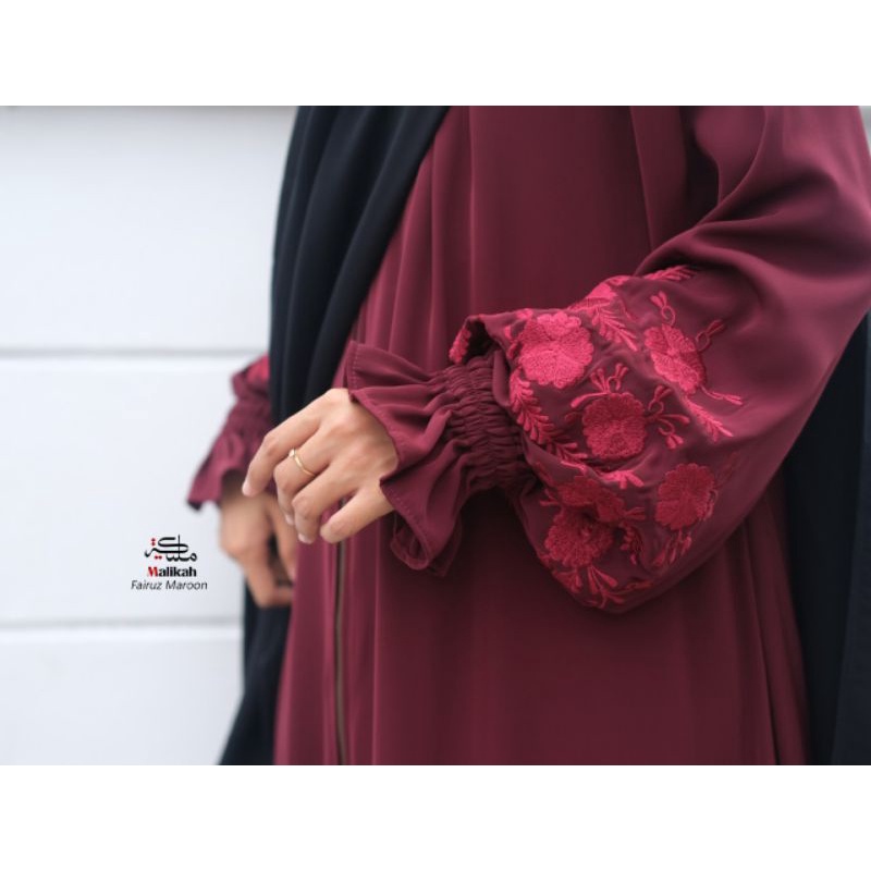 Abaya Fairuz Maroon by Malikah