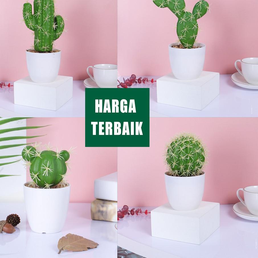 SALE AONEZ Besar bunga hias tanaman kaktus tanaman sukulen palsu buatan didalam pot
