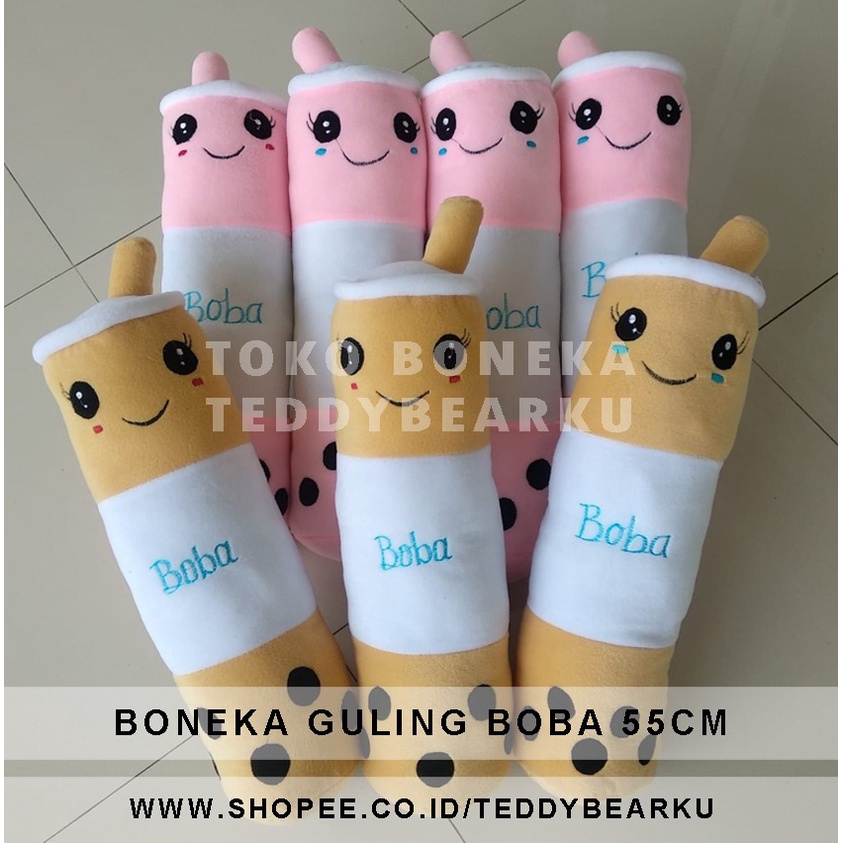 TERMURAH! BONEKA GULING BOBA TERBARU LARGE 55CM VIRAL PRODUSEN LANGSUNG