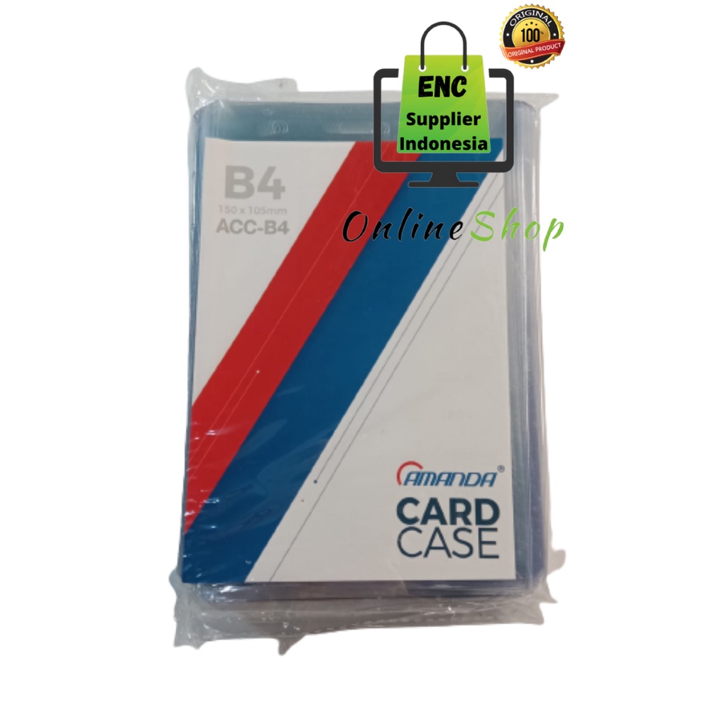 

amanda 20 buah Id card case b4 name tag amanda 10.5 x 15 cm per pak - enc.sup